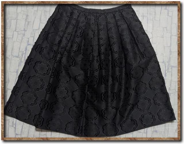 ノンサンス ジャガードスカート 黒 < 女性ファッション  ノンサンス ジャガードスカート 黒 < 女性ファッションの