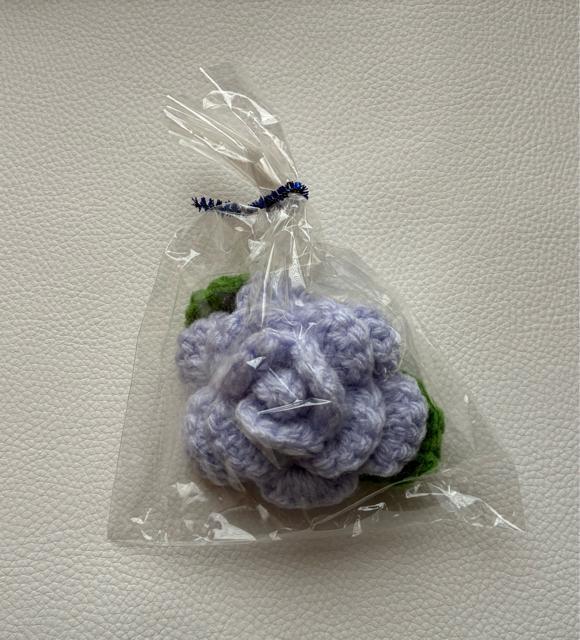 ハンドメイド アクリルたわし 薔薇 抗菌防臭 ラベンダー プレゼント バザー < 女性ファッション ハンドメイド アクリルたわし 薔薇 抗菌防臭 ラベンダー プレゼント バザー < 女性ファッションの