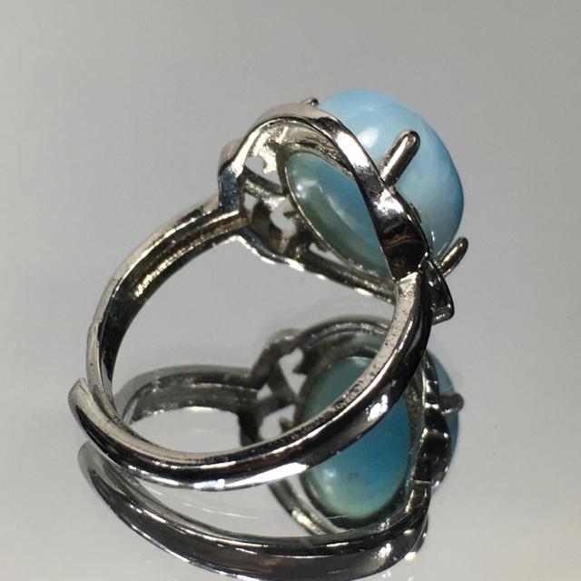 《No.R122》ドミニカ共和国 天然石ラリマー フリーサイズring < 女性アクセサリー/時計  《No.R122》ドミニカ共和国 天然石ラリマー フリーサイズring < 女性アクセサリー/時計の