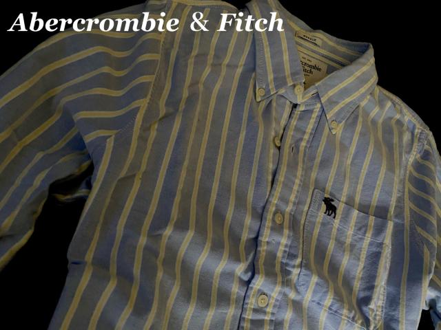 【Abercrombie&Fitch】アバクロ Vintage Washed ボタンダウンシャツ ストライプ柄 XXL/Blue < ブランド  【Abercrombie&Fitch】アバクロ Vintage Washed ボタンダウンシャツ ストライプ柄 XXL/Blue  < ブランドの