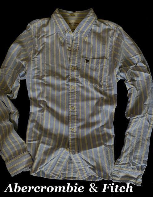 【Abercrombie&Fitch】アバクロ Vintage Washed ボタンダウンシャツ ストライプ柄 XXL/Blue < ブランド  【Abercrombie&Fitch】アバクロ Vintage Washed ボタンダウンシャツ ストライプ柄 XXL/Blue < ブランドの
