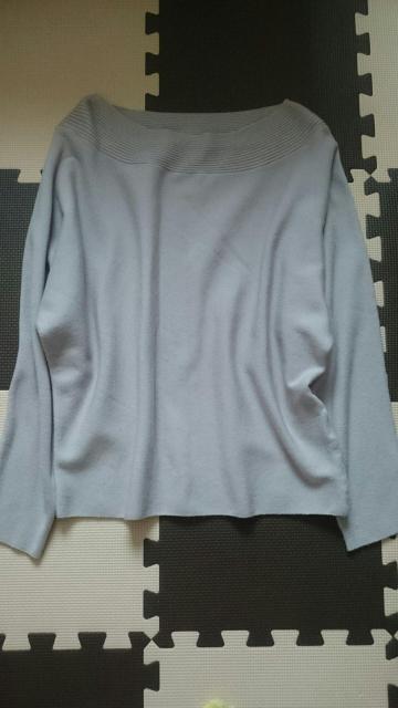grove グローブ☆ネックライン◎シンプルニット★ライトグレー☆ < ブランド  grove グローブ☆ネックライン◎シンプルニット★ライトグレー☆ < ブランドの