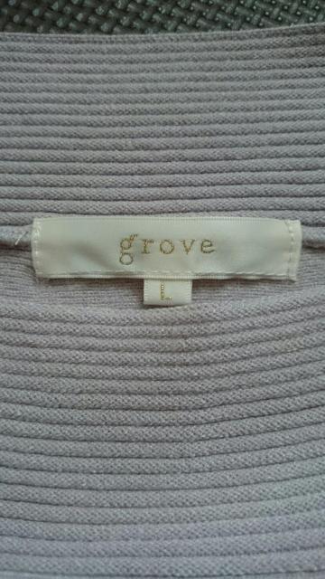 grove グローブ☆ネックライン◎シンプルニット★ライトグレー☆ < ブランド  grove グローブ☆ネックライン◎シンプルニット★ライトグレー☆ < ブランドの