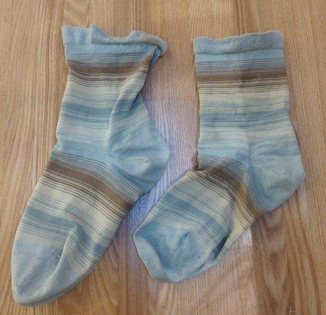 アンティパスト 水色系 ニュアンスカラー ボーダー ソックス < 女性ファッション  アンティパスト 水色系 ニュアンスカラー ボーダー ソックス  < 女性ファッションの