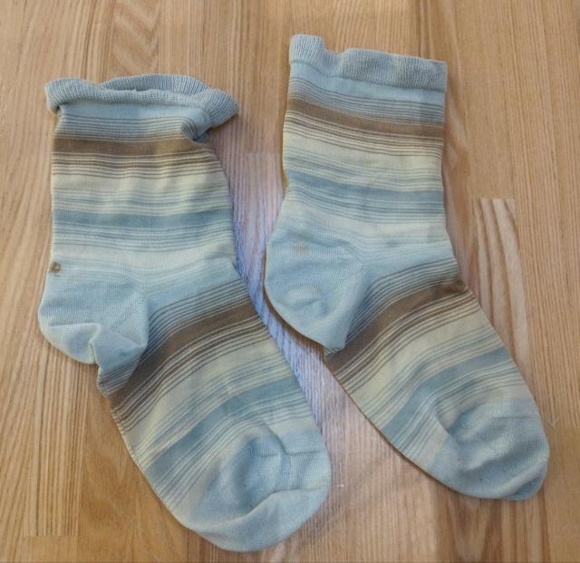 アンティパスト 水色系 ニュアンスカラー ボーダー ソックス < 女性ファッション  アンティパスト 水色系 ニュアンスカラー ボーダー ソックス < 女性ファッションの