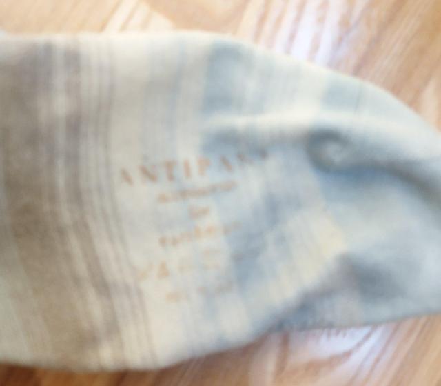 アンティパスト 水色系 ニュアンスカラー ボーダー ソックス < 女性ファッション  アンティパスト 水色系 ニュアンスカラー ボーダー ソックス < 女性ファッションの