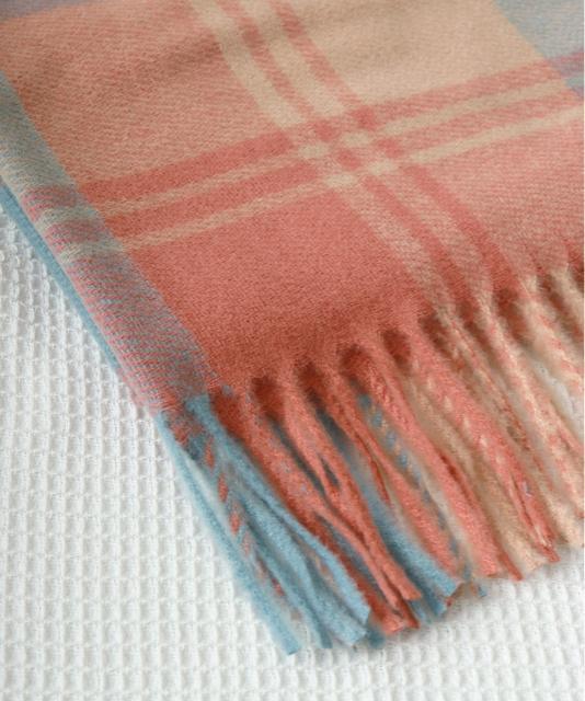 送料無料 新品 チェック柄マフラー 大判 ストール < 女性ファッション  送料無料 新品 チェック柄マフラー 大判 ストール < 女性ファッションの