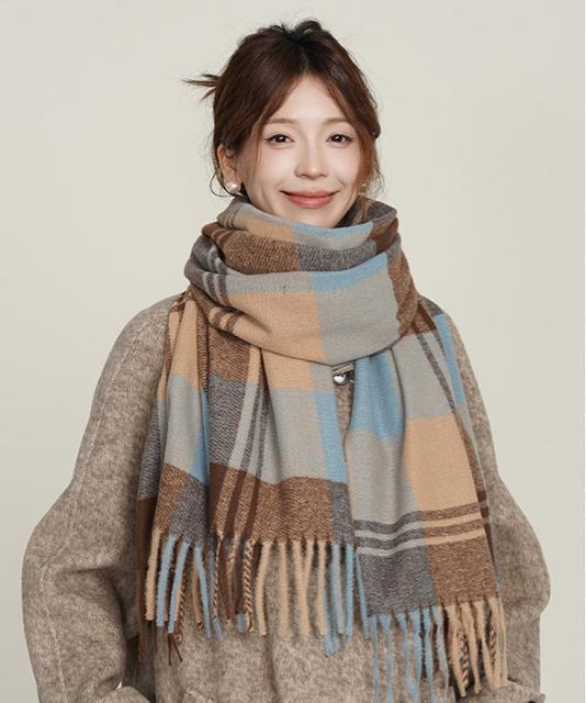 送料無料 新品 チェック柄マフラー 大判 ストール < 女性ファッション  送料無料 新品 チェック柄マフラー 大判 ストール < 女性ファッションの