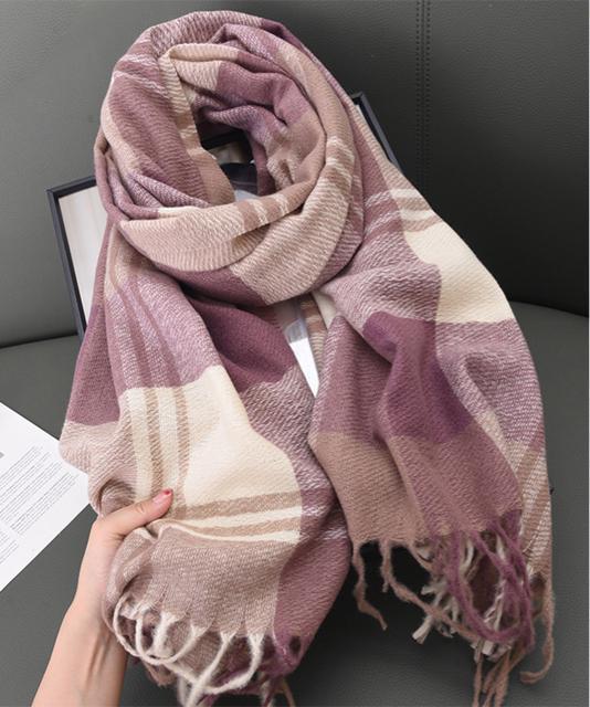 送料無料 新品 チェック柄マフラー 大判 ストール < 女性ファッション  送料無料 新品 チェック柄マフラー 大判 ストール < 女性ファッションの