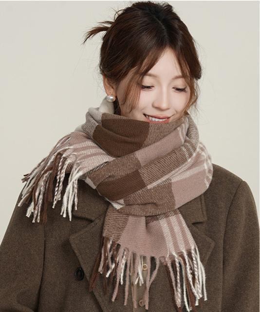 送料無料 新品 チェック柄マフラー 大判 ストール < 女性ファッション  送料無料 新品 チェック柄マフラー 大判 ストール < 女性ファッションの