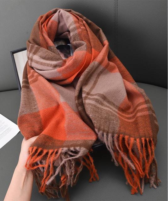 送料無料 新品 チェック柄マフラー 大判 ストール < 女性ファッション  送料無料 新品 チェック柄マフラー 大判 ストール < 女性ファッションの