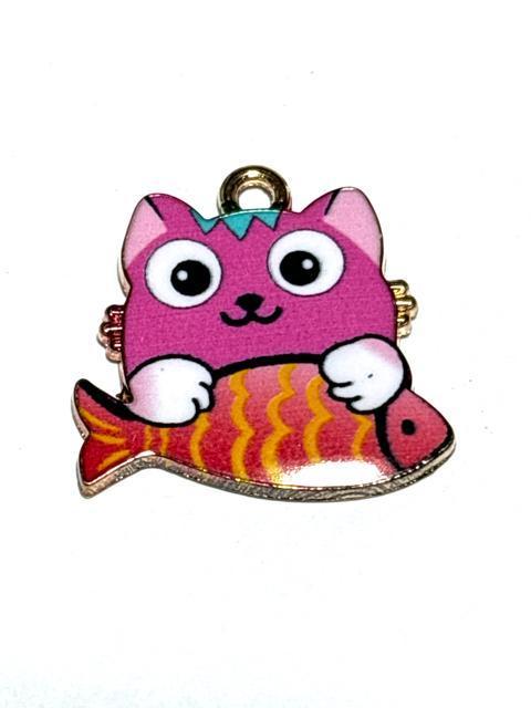 779 魚を持った猫ちゃん 1個 ねこ ネコ アクセサリーチャーム 金属パーツ < ペット/手芸/園芸 779 魚を持った猫ちゃん 1個 ねこ ネコ アクセサリーチャーム 金属パーツ < ペット/手芸/園芸の