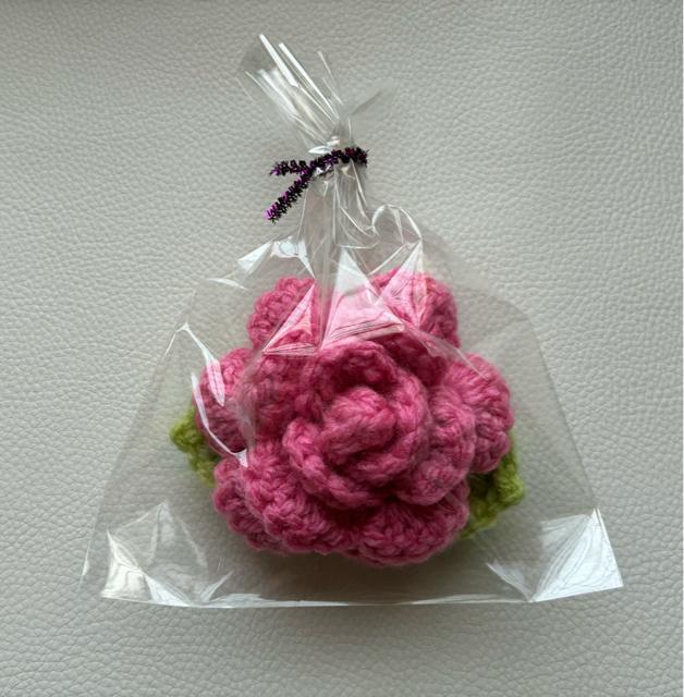 ハンドメイド アクリルたわし 薔薇 抗菌防臭 ピンク プレゼント バザー < 女性ファッション ハンドメイド アクリルたわし 薔薇 抗菌防臭 ピンク プレゼント バザー < 女性ファッションの