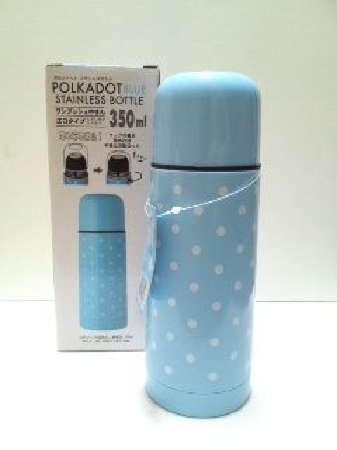 保冷温◎口広ステンレスボトル水筒◎水色ドット350ml◎新品 < レジャー/スポーツ 保冷温◎口広ステンレスボトル水筒◎水色ドット350ml◎新品 < レジャー/スポーツの