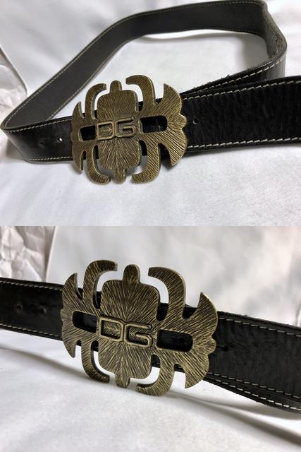 正規 ドルチェ&ガッバーナ バロック DGロゴ スパイダーバックル レザーベルト 黒×金 81~95 < ブランド  正規 ドルチェ&ガッバーナ バロック DGロゴ スパイダーバックル レザーベルト 黒×金 81~95 < ブランドの