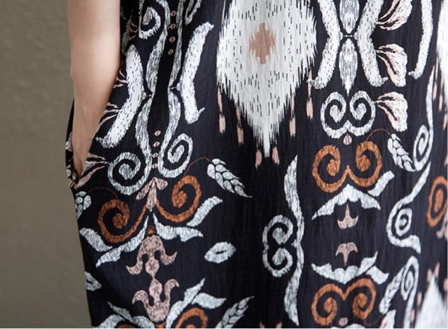 マキシ丈ワンピース Vネック エスニック柄 ロング丈 大きいサイズ < 女性ファッション マキシ丈ワンピース Vネック エスニック柄 ロング丈 大きいサイズ < 女性ファッションの