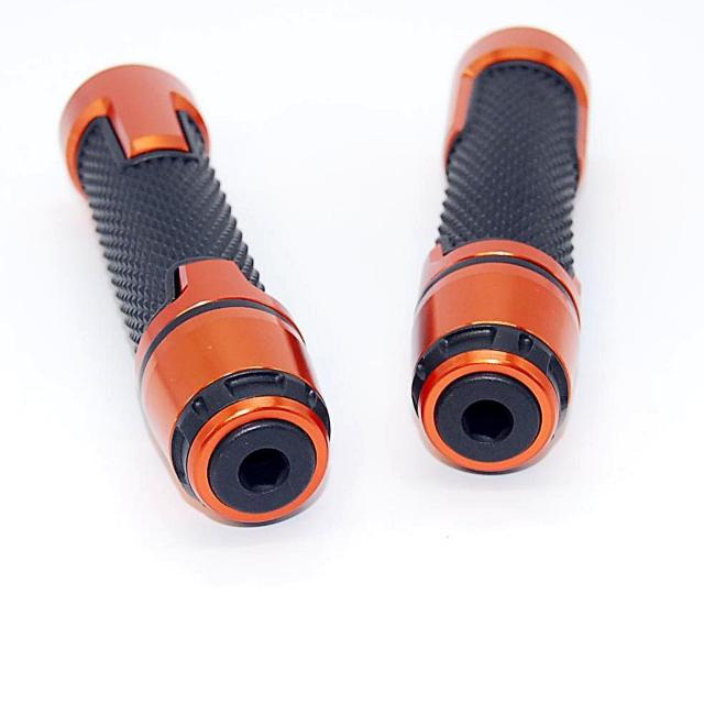 バイク メタルラバー ハンドルグリップ オレンジ アルミ カスタム 左右セット 原付 オートバイ 大型バイク 汎用 グリップ 橙 < 自動車/バイク バイク メタルラバー ハンドルグリップ オレンジ アルミ カスタム 左右セット 原付 オートバイ 大型バイク 汎用 グリップ 橙 < 自動車/バイク