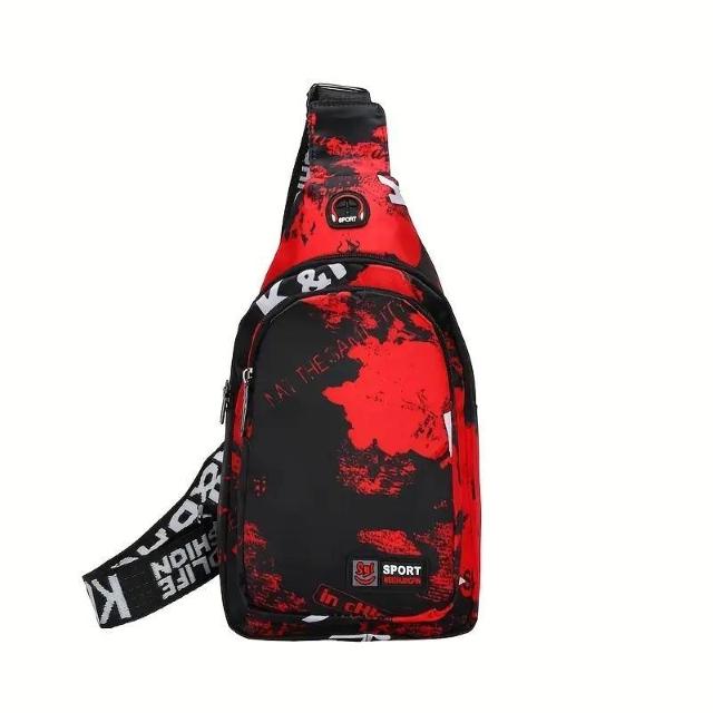 超お買い得990円★メッセンジャーバッグ、メンズトレンディなサッチェルバッグ、大容量チェストバッグ 赤 < 男性ファッション  超お買い得990円★メッセンジャーバッグ、メンズトレンディなサッチェルバッグ、大容量チェストバッグ 赤  < 男性ファッションの