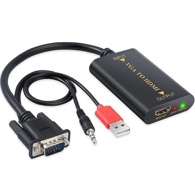 VGA HDMI ビデオ変換ケーブル Usee VGA to HDMI 変換アダプター < PC本体/周辺機器  VGA HDMI ビデオ変換ケーブル Usee VGA to HDMI 変換アダプター < PC本体/周辺機器の