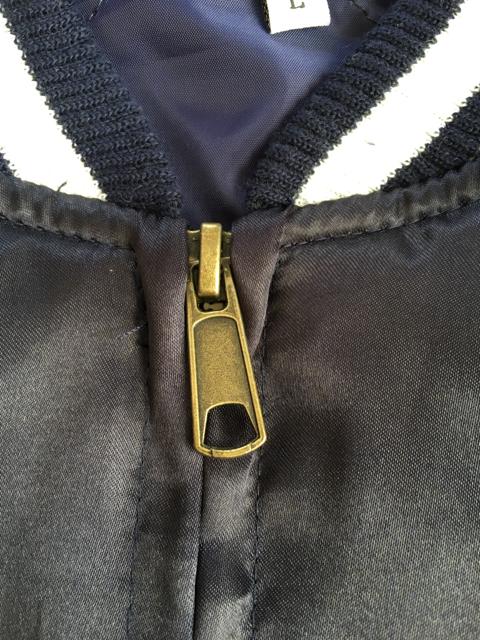 JAPANロゴ&ブサカワキャット刺繍スカジャン・ネイビー < 女性ファッション JAPANロゴ&ブサカワキャット刺繍スカジャン・ネイビー < 女性ファッションの