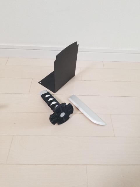 @刀 ブックスタンド シルバー ブックエンド 忍者 侍 剣 < インテリア/ライフ  @刀 ブックスタンド シルバー ブックエンド 忍者 侍 剣 < インテリア/ライフの