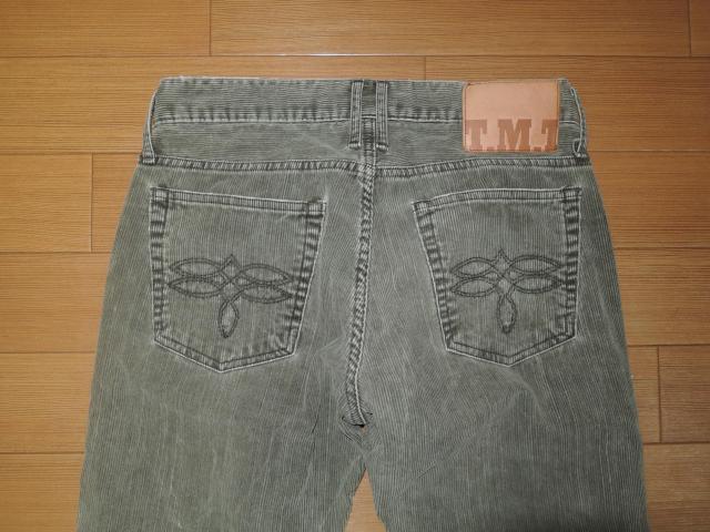 TMT ダメージ加工 コーデュロイ パンツ S デニム あて布パッチ < ブランド  TMT ダメージ加工 コーデュロイ パンツ S デニム あて布パッチ < ブランドの