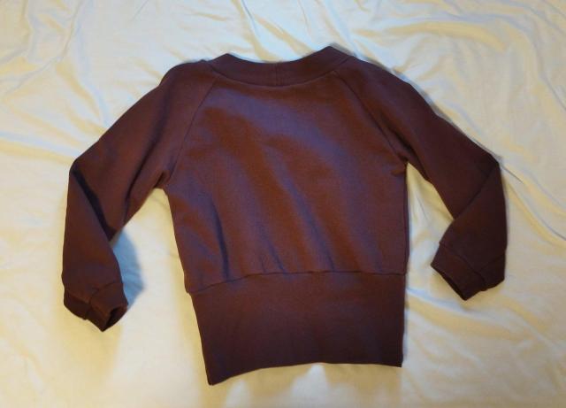 海老茶エンジ PPQ ショート丈 ハイウエスト八分袖 キノコ透かし柄スウェット トレーナー カットソー < 女性ファッション  海老茶エンジ PPQ ショート丈 ハイウエスト八分袖 キノコ透かし柄スウェット トレーナー カットソー < 女性ファッションの