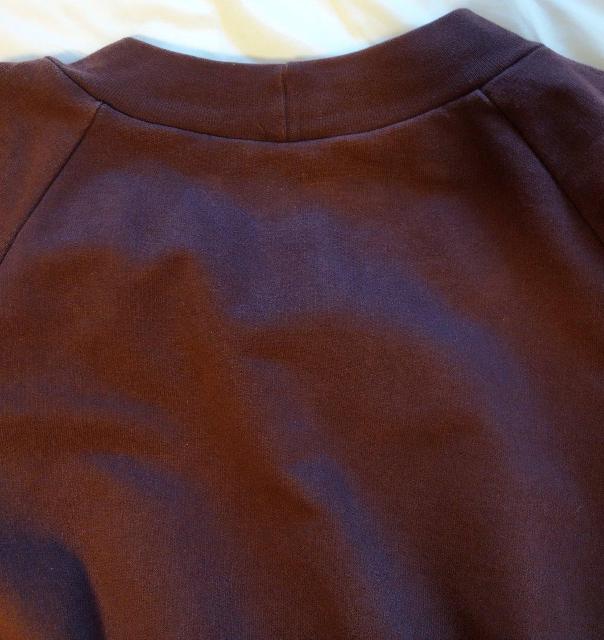 海老茶エンジ PPQ ショート丈 ハイウエスト八分袖 キノコ透かし柄スウェット トレーナー カットソー < 女性ファッション  海老茶エンジ PPQ ショート丈 ハイウエスト八分袖 キノコ透かし柄スウェット トレーナー カットソー < 女性ファッションの