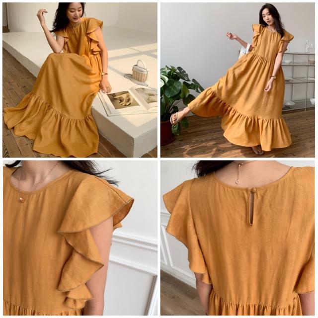 birthdaybashショルダーフリルリネンdressロングドレスマキシワンピースイエローオレンジバースデーバッシュ黄色 < 女性ファッション birthdaybashショルダーフリルリネンdressロングドレスマキシワンピースイエローオレンジバースデーバッシュ黄色 < 女性ファッションの