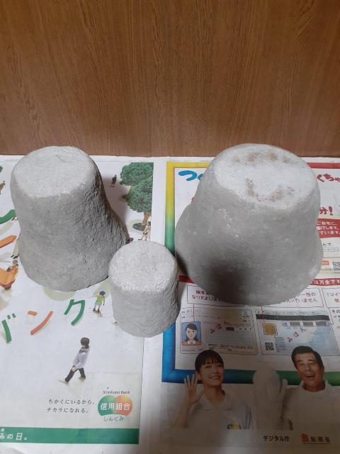 モルタル鉢 3点セット < ペット/手芸/園芸  モルタル鉢 3点セット < ペット/手芸/園芸の