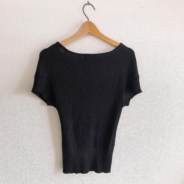 ◆AZUL by moussy/アズール◆カシュクールニットトップス★ブラックM*秋コーデ♪ < ブランド  ◆AZUL by moussy/アズール◆カシュクールニットトップス★ブラックM*秋コーデ♪ < ブランドの