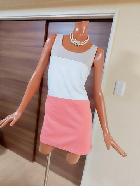 DURAS★Fフリー★カラーボーダーライン★ノースリーブワンピース < ブランド  DURAS★Fフリー★カラーボーダーライン★ノースリーブワンピース < ブランドの