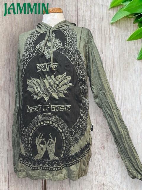 ロータスロンT ダブルドルジェ 魔除け アジアン 蓮 エスニック 長袖 < 男性ファッション ロータスロンT ダブルドルジェ 魔除け アジアン 蓮 エスニック 長袖 < 男性ファッションの