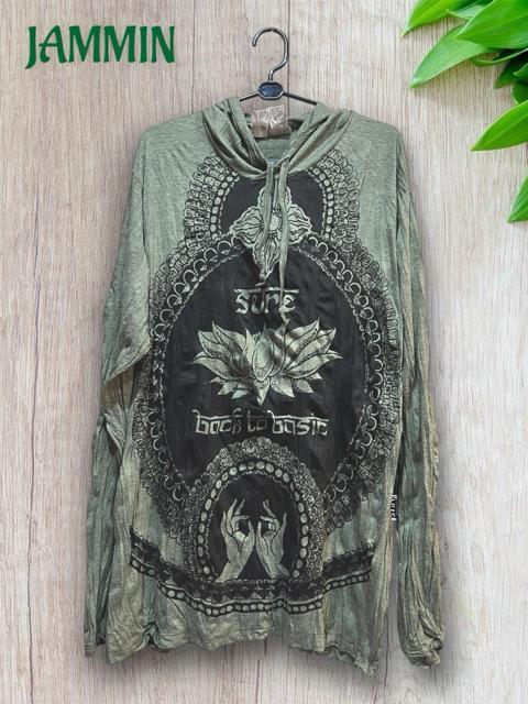 ロータスロンT ダブルドルジェ 魔除け アジアン 蓮 エスニック 長袖 < 男性ファッション ロータスロンT ダブルドルジェ 魔除け アジアン 蓮 エスニック 長袖 < 男性ファッションの