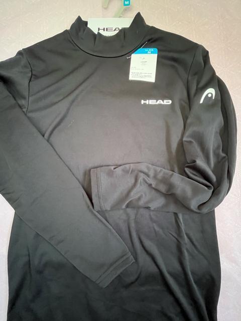 Mサイズ!高貴紳士的!HEAD!ブランド品!暖か!裏起毛!男の黒!ハイネック!長袖インナーシャツ! < 男性ファッション Mサイズ!高貴紳士的!HEAD!ブランド品!暖か!裏起毛!男の黒!ハイネック!長袖インナーシャツ! < 男性ファッションの