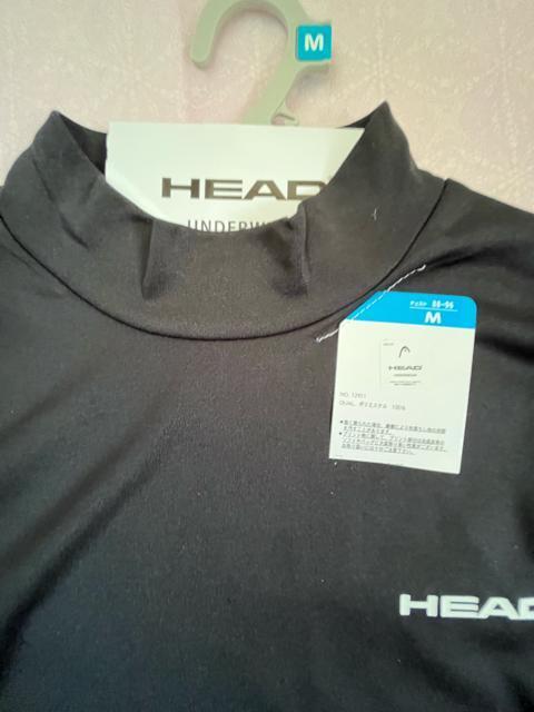 Mサイズ!高貴紳士的!HEAD!ブランド品!暖か!裏起毛!男の黒!ハイネック!長袖インナーシャツ! < 男性ファッション Mサイズ!高貴紳士的!HEAD!ブランド品!暖か!裏起毛!男の黒!ハイネック!長袖インナーシャツ! < 男性ファッションの