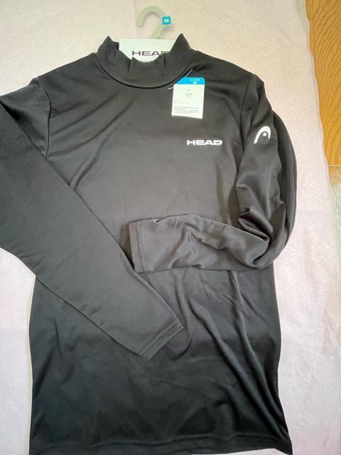 Mサイズ!高貴紳士的!HEAD!ブランド品!暖か!裏起毛!男の黒!ハイネック!長袖インナーシャツ! < 男性ファッション Mサイズ!高貴紳士的!HEAD!ブランド品!暖か!裏起毛!男の黒!ハイネック!長袖インナーシャツ! < 男性ファッションの