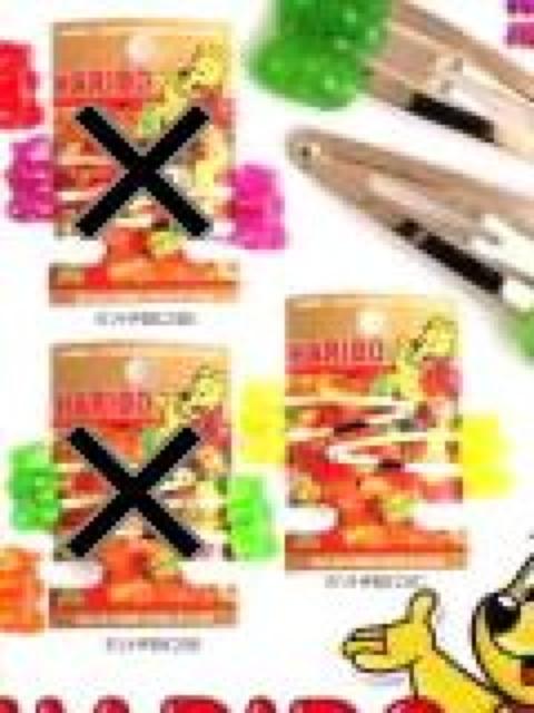 HARIBO・ハリボーベアグミ風チャームヘアピン。イエロー < 女性アクセサリー/時計 HARIBO・ハリボーベアグミ風チャームヘアピン。イエロー < 女性アクセサリー/時計の