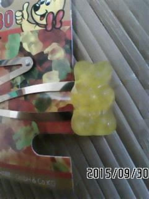 HARIBO・ハリボーベアグミ風チャームヘアピン。イエロー < 女性アクセサリー/時計 HARIBO・ハリボーベアグミ風チャームヘアピン。イエロー < 女性アクセサリー/時計の