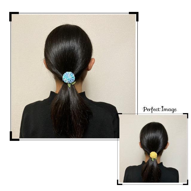 ハンドメイド♪レース編み コイル編みお花モチーフのヘアゴム < 女性ファッション  ハンドメイド♪レース編み コイル編みお花モチーフのヘアゴム < 女性ファッションの