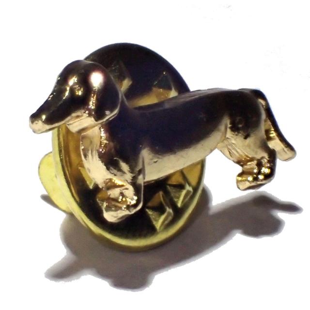 ダックスフンド ダックスフント 犬 イヌ バッジ ピンバッジ ピンズ ブローチ 金色 ゴールド色 < 女性アクセサリー/時計  ダックスフンド ダックスフント 犬 イヌ バッジ ピンバッジ ピンズ ブローチ 金色 ゴールド色 < 女性アクセサリー/時計の