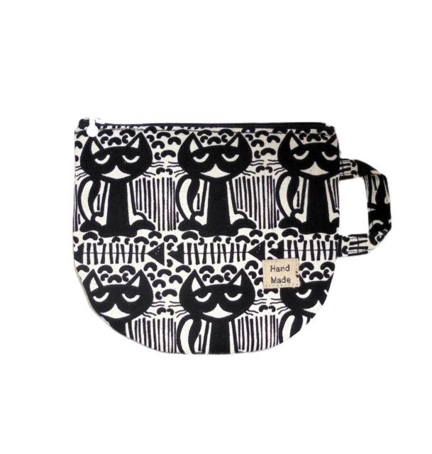 【15p幅】◆黒猫◆ティーカップ型ファスナーポーチ < 女性ファッション  【15p幅】◆黒猫◆ティーカップ型ファスナーポーチ  < 女性ファッションの