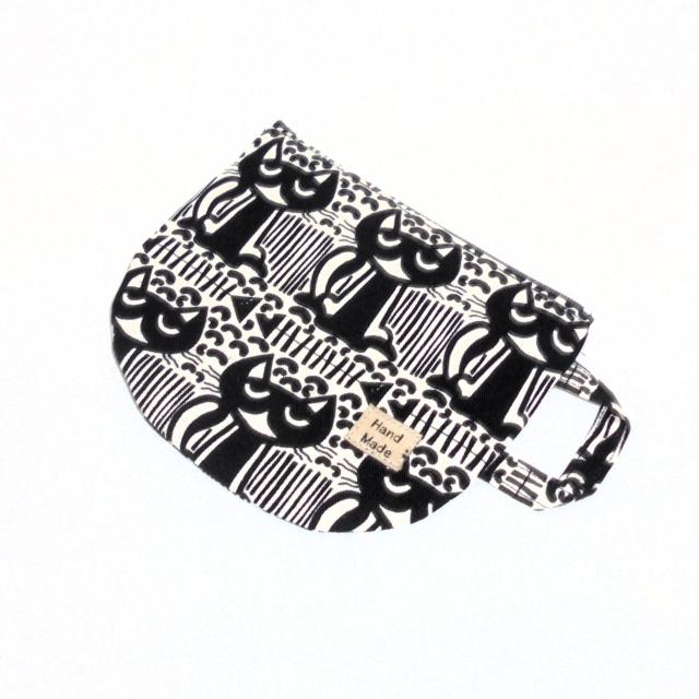 【15p幅】◆黒猫◆ティーカップ型ファスナーポーチ < 女性ファッション  【15p幅】◆黒猫◆ティーカップ型ファスナーポーチ < 女性ファッションの