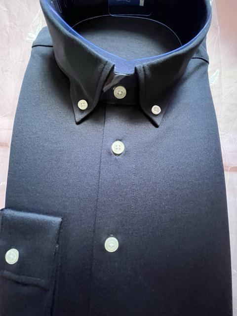 3Lサイズ!高貴紳士的!ストレッチ素材!Tシャツのような着心地!快適な!形態安定!吸汗速乾!長袖ボタンダウンニットシャツ!紺色! < 男性ファッション  3Lサイズ!高貴紳士的!ストレッチ素材!Tシャツのような着心地!快適な!形態安定!吸汗速乾!長袖ボタンダウンニットシャツ!紺色! < 男性ファッションの