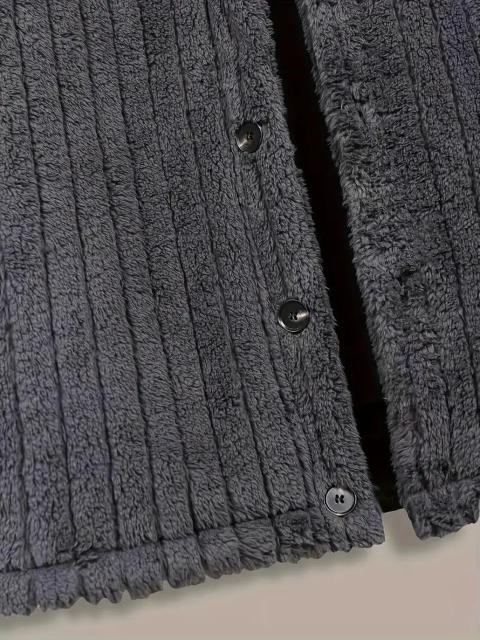 爆ヤス価格2690円★メンズ 冬用 プラッシュジャケット  ソフトグレーコート USAサイズM(日本サイズXL相当) < 男性ファッション  爆ヤス価格2690円★メンズ 冬用 プラッシュジャケット  ソフトグレーコート USAサイズM(日本サイズXL相当) < 男性ファッションの