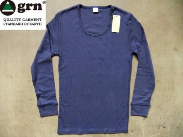 人気 grn(ジーアールエヌ) 無地 長袖 Tシャツ ネイビー M < 男性ファッション  人気 grn(ジーアールエヌ) 無地 長袖 Tシャツ ネイビー M  < 男性ファッションの