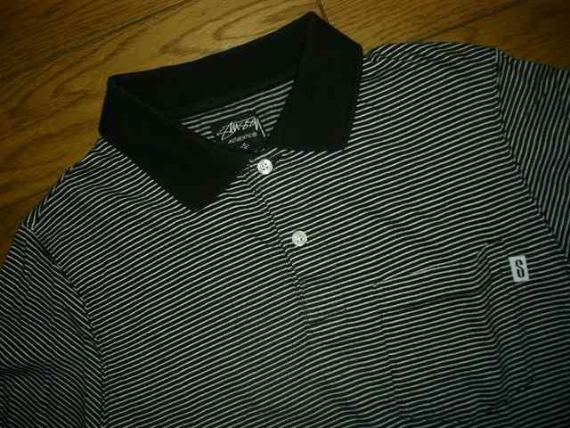 STUSSYステューシーボーダーポロシャツS黒白系 < ブランド STUSSYステューシーボーダーポロシャツS黒白系 < ブランドの