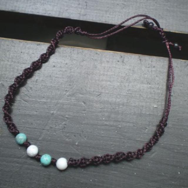 天然石*紐編みアンクレット*6 < 女性アクセサリー/時計 天然石*紐編みアンクレット*6 < 女性アクセサリー/時計の