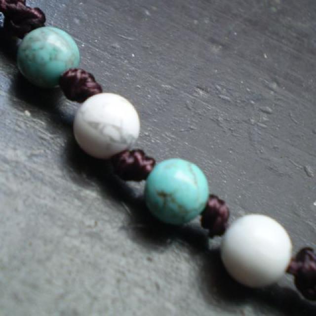 天然石*紐編みアンクレット*6 < 女性アクセサリー/時計 天然石*紐編みアンクレット*6 < 女性アクセサリー/時計の