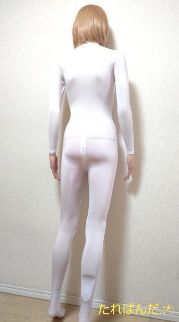 新品タグ付☆光沢つるA純白スキン素材の2ヶZIP付きジヤンプスーツ6278☆3点で即落 < 女性ファッション  新品タグ付☆光沢つるA純白スキン素材の2ヶZIP付きジヤンプスーツ6278☆3点で即落 < 女性ファッションの